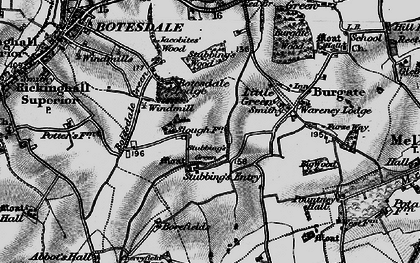 Old map of Botesdale Lodge in 1898