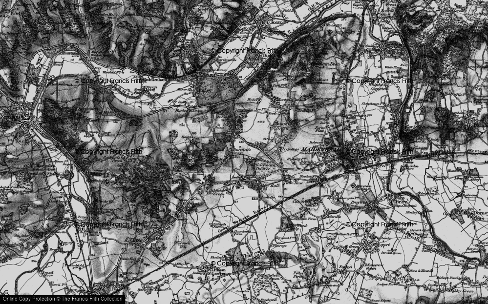 Old Map of Stubbings, 1895 in 1895