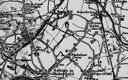 Old map of Bryn Hall in 1896