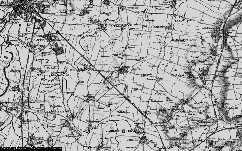 Old Map of Stubton, 1899 in 1899
