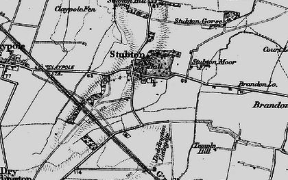 Old map of Stubton in 1899