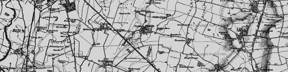 Old map of Stubton in 1899