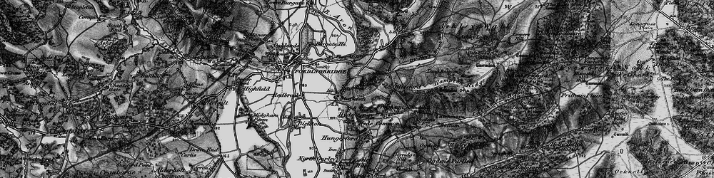 Old map of Stuckton in 1895