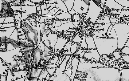 Old map of Stud Green in 1895