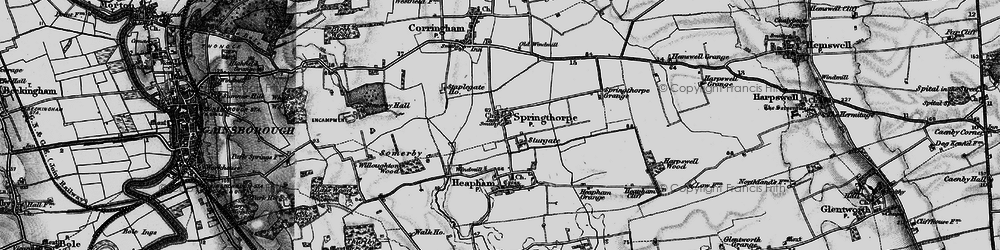 Old map of Sturgate in 1895