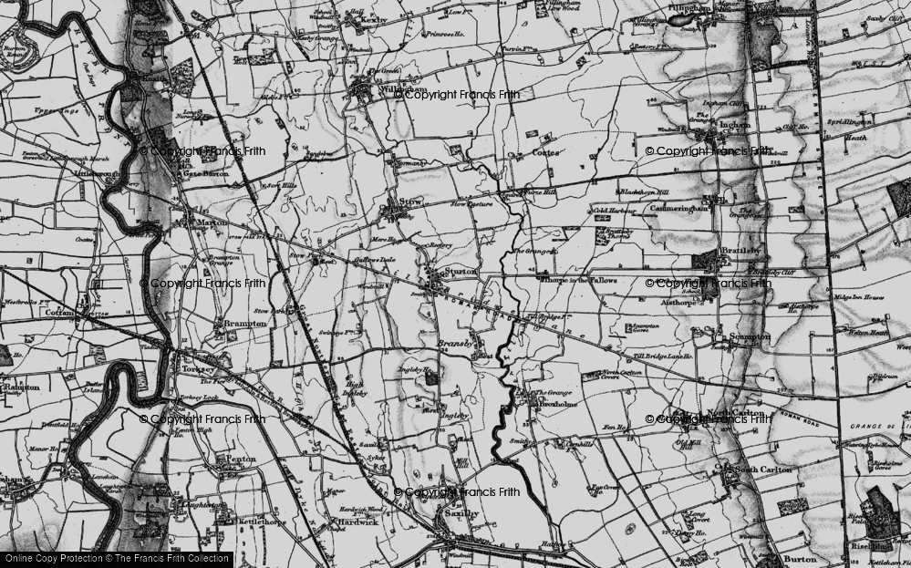 Old Map of Historic Map covering Thorpe le Fallows in 1899