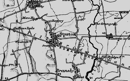 Old map of Sturton by Stow in 1899