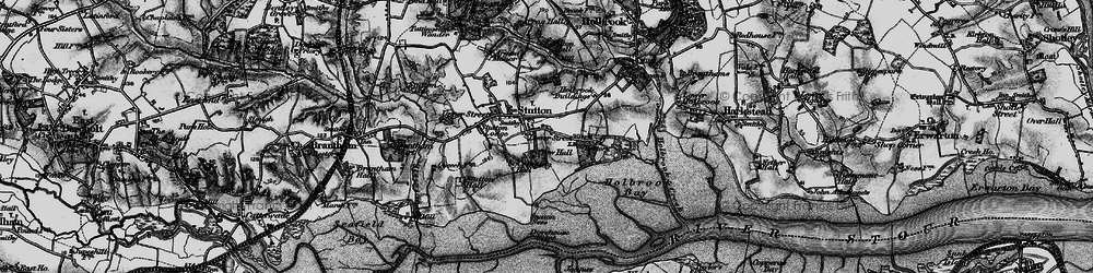 Old map of Stutton in 1896