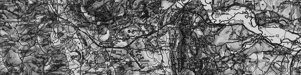 Old map of Suckley Green in 1898
