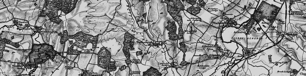 Old map of Lilford Wood in 1898