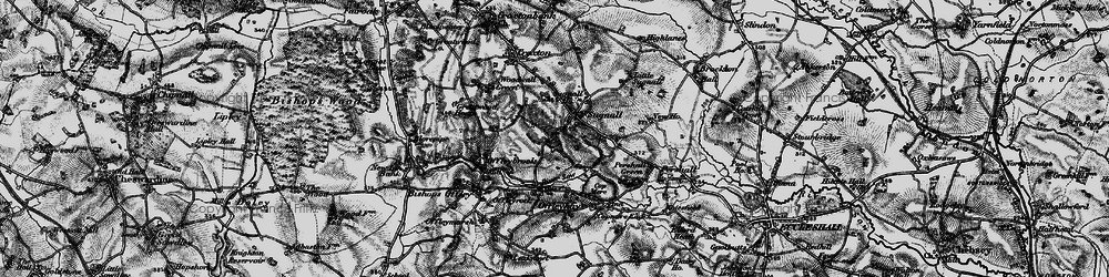 Old map of Sugnall in 1897