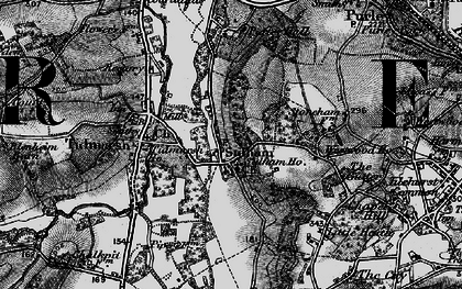 Old map of Sulham in 1895
