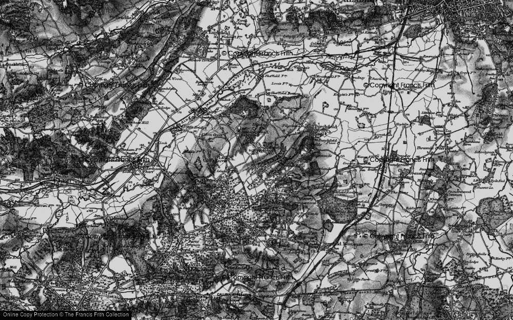 Old Map of Sulhamstead Abbots, 1895 in 1895