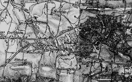 Old map of Sullington Warren in 1895