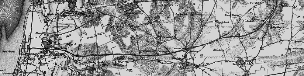 Old map of Burntstalk in 1898