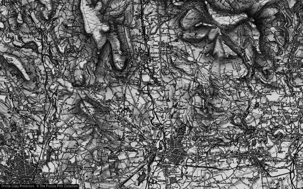 Old Map of Summerseat, 1896 in 1896