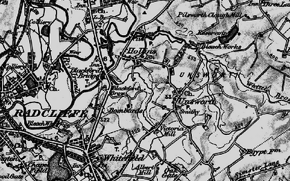 Old map of Sunny Bank in 1896
