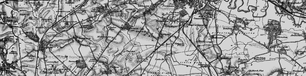 Old map of Sunny Hill in 1895