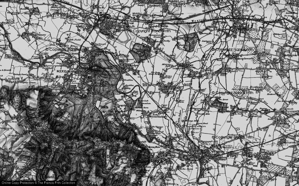 Old Map of Sunnymeads, 1896 in 1896