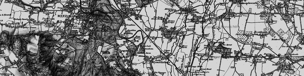 Old map of Sunnymeads in 1896
