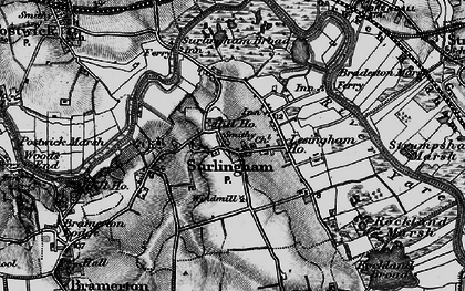 Old map of Surlingham in 1898