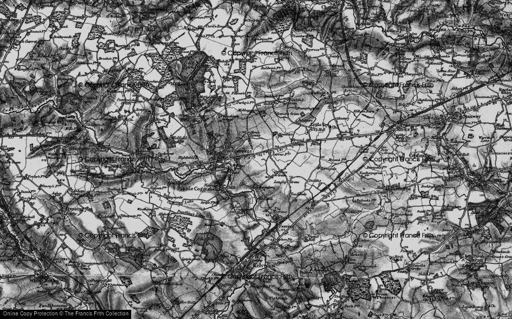 Old Map of Surrex, 1896 in 1896