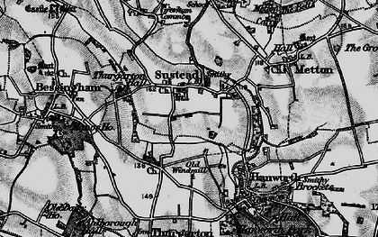 Old map of Sustead in 1899