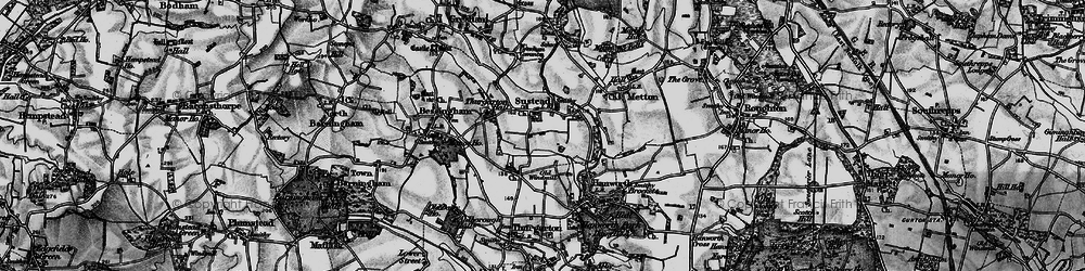 Old map of Sustead in 1899