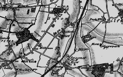 Old map of Suton in 1898