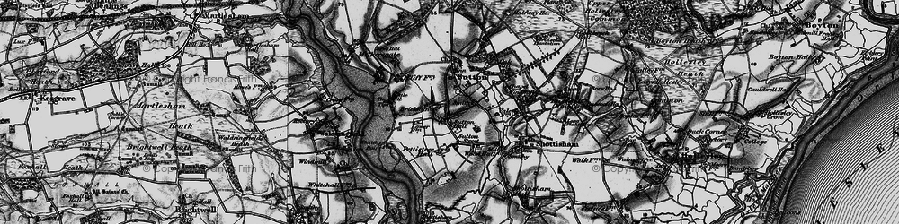 Old map of Broxtead Ho in 1895