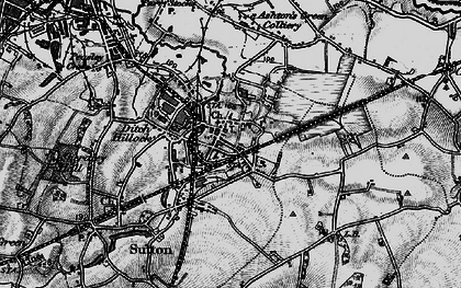 Old map of Sutton in 1896