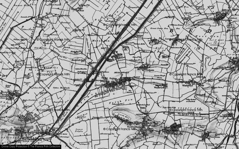 Old Map of Sutton, 1898 in 1898