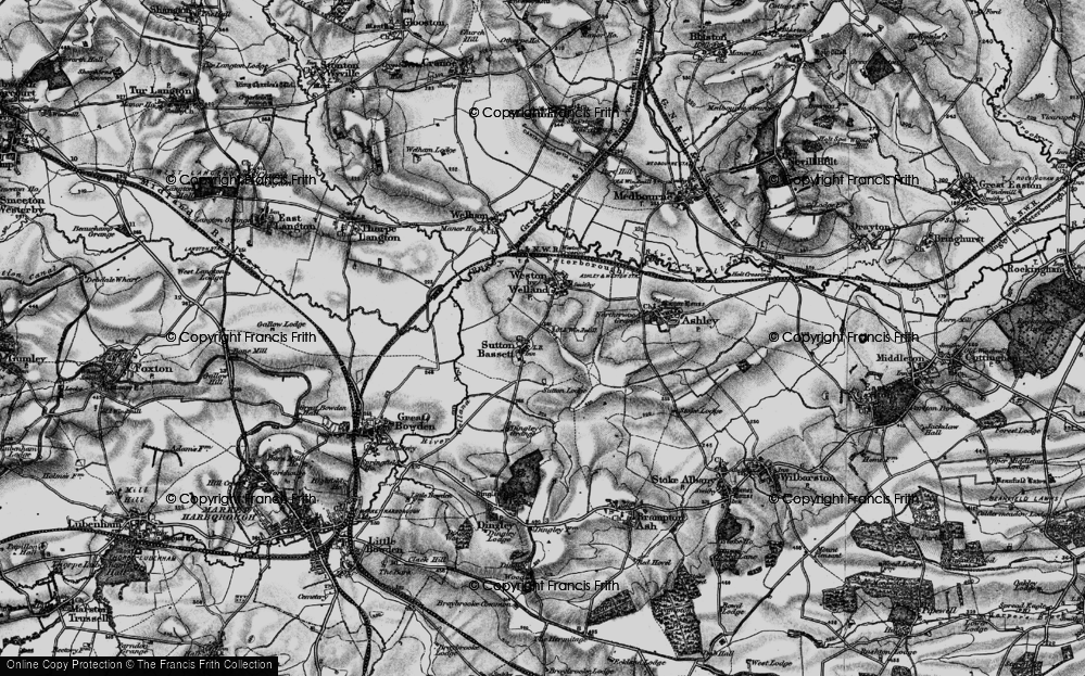 Old Map of Sutton Bassett, 1898 in 1898