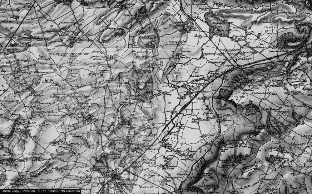 Old Map of Sutton Benger, 1898 in 1898