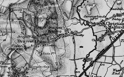 Old map of Sutton Benger in 1898