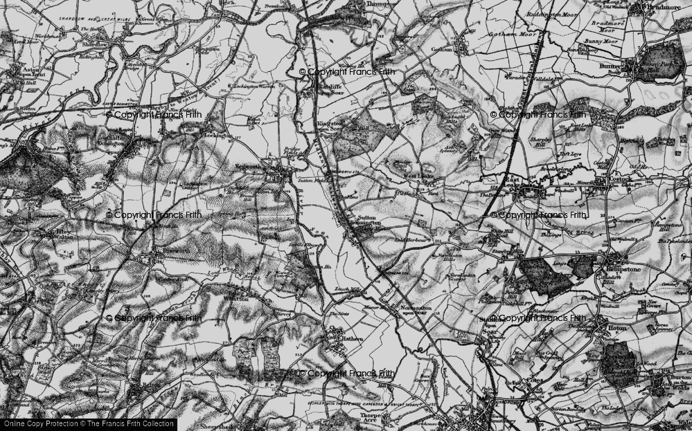 Old Map of Sutton Bonington, 1895 in 1895