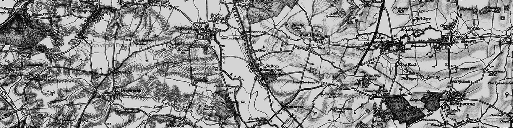 Old map of Sutton Bonington in 1895