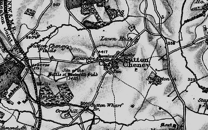 Old map of Ambion Hill in 1899