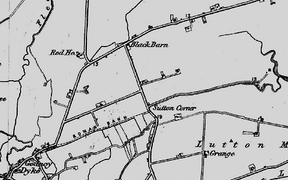 Old map of Sutton Corner in 1898