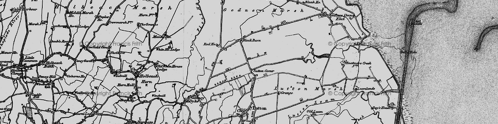 Old map of Sutton Corner in 1898