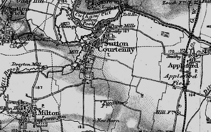 Old map of Sutton Courtenay in 1895