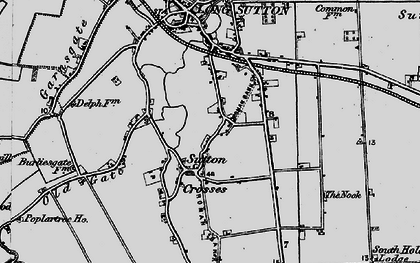 Old map of Sutton Crosses in 1898