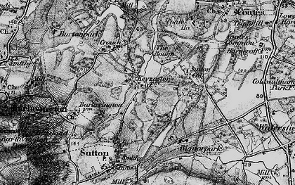 Old map of Bignor Park in 1895