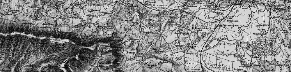 Old map of Bignor Park in 1895