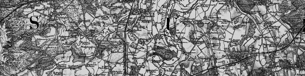 Old map of Whitmoor Ho in 1896