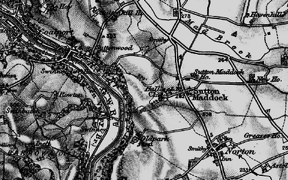 Old map of Sutton Hall in 1899