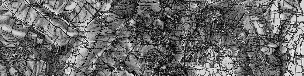 Old map of Sutton Holms in 1895