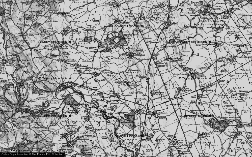 Old Map of Sutton Howgrave, 1898 in 1898