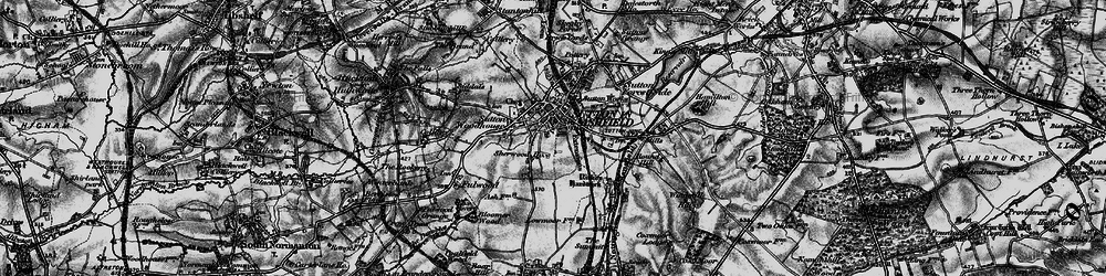 Old map of Sutton In Ashfield in 1896