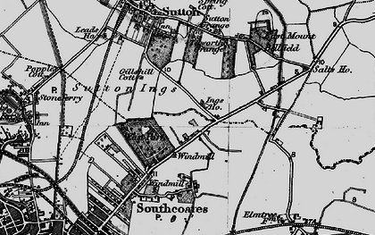 Old map of Sutton Ings in 1895